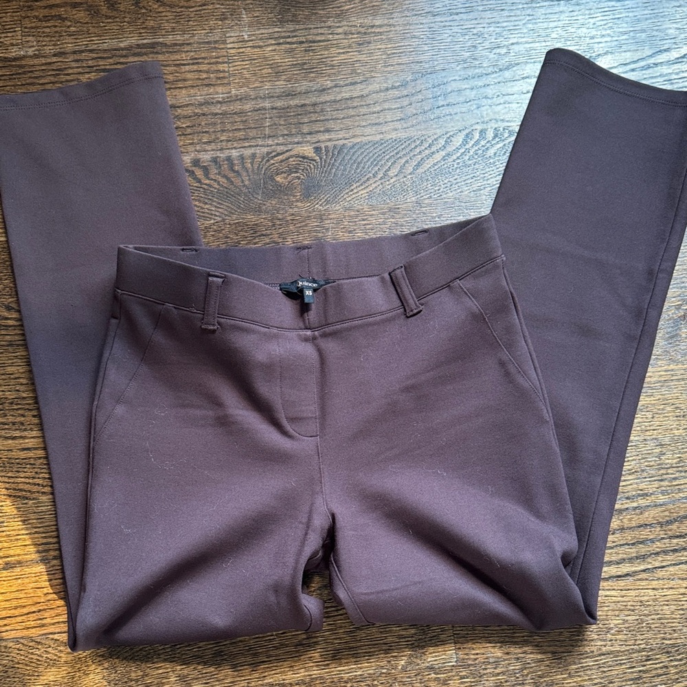 Quince Brown Straight Leg Trousers